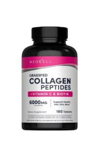 NeoCell Peptides de collagène + Vitamine C et Biotine – 6 000 mg