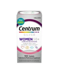 Centrum Silver – Multivitamines pour Femmes 50+ avec Vitamines B, C, D3 et E (100 comprimés)