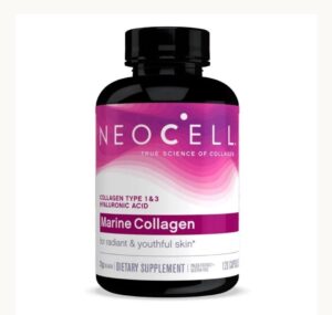 NeoCell Collagène Marin avec Acide Hyaluronique et Minéraux (2000 mg, 120 capsules)