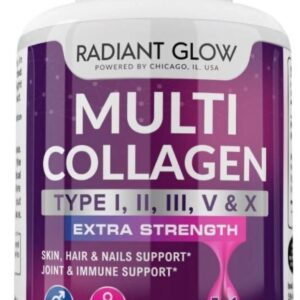 Peptides Multi-Collagène I, II, III, V, X – Cheveux, Peau, Ongles & Articulations